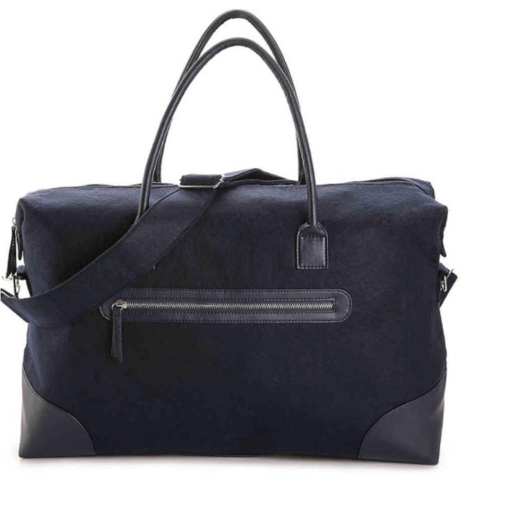 DSW Weekender Travel Bag Blue Felt